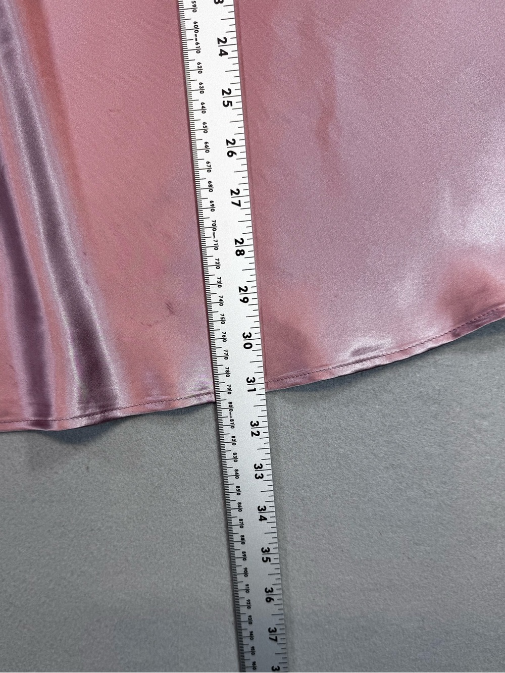 Women's Satin Midi Skirt - Dusty Rose - Picture 6 of 7